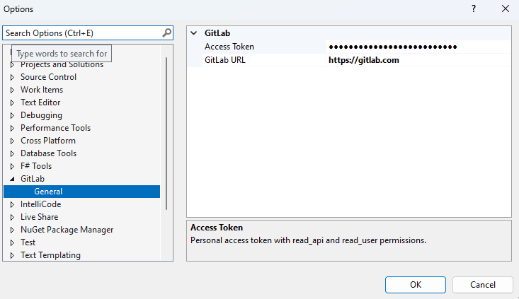 GitLab for Visual Studio setup