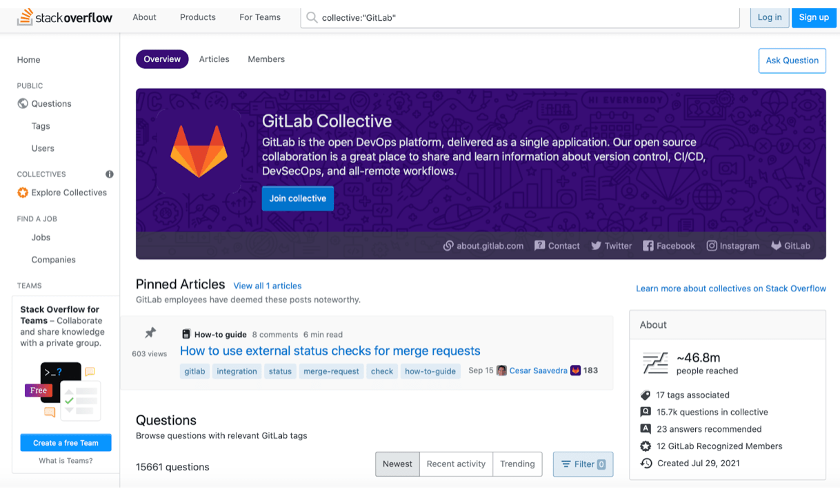 GitLab on Stack Overflow
