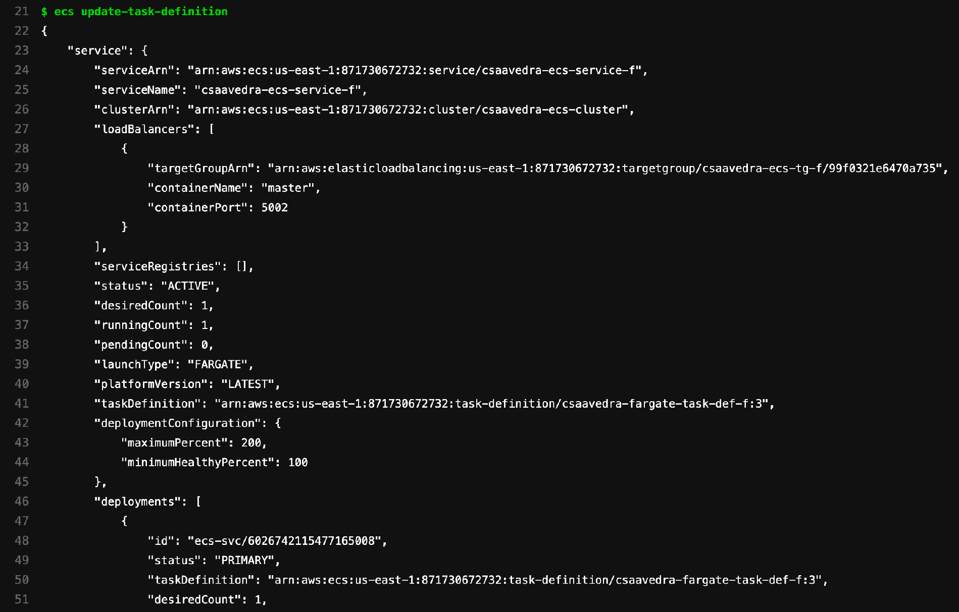 Configuring load balancers in ECS