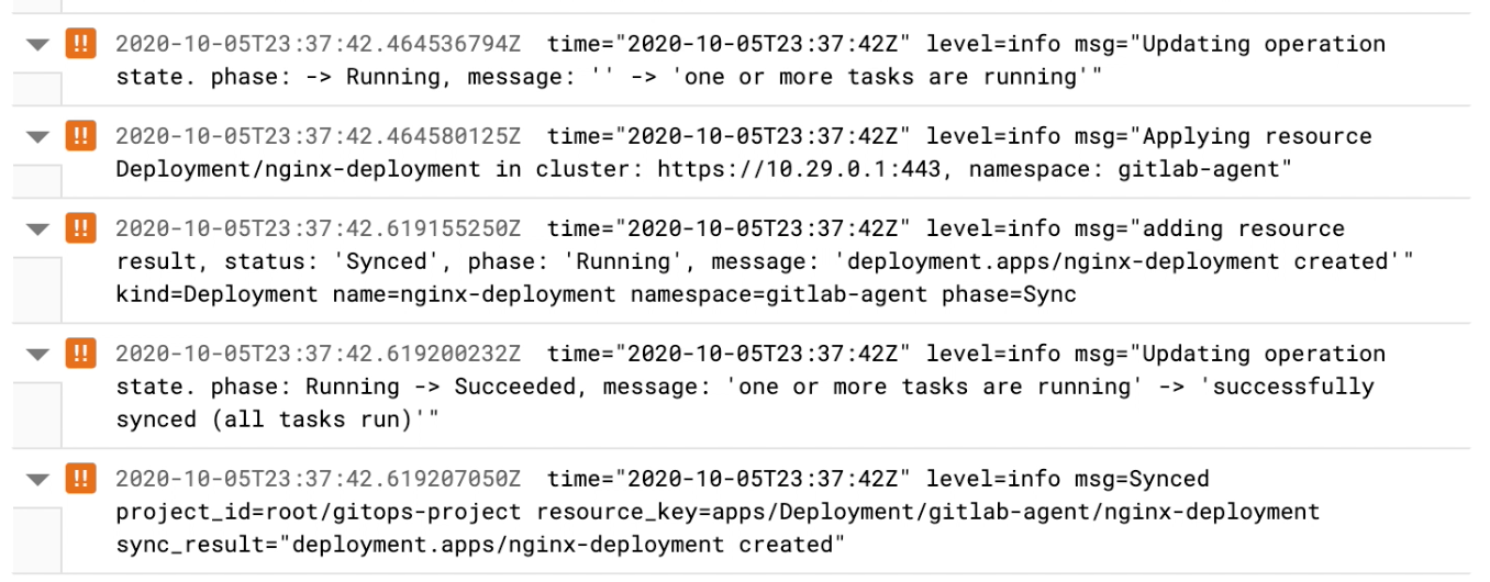 agentk instantiating a third nginx pod