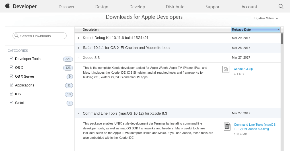 Download latest stable Xcode