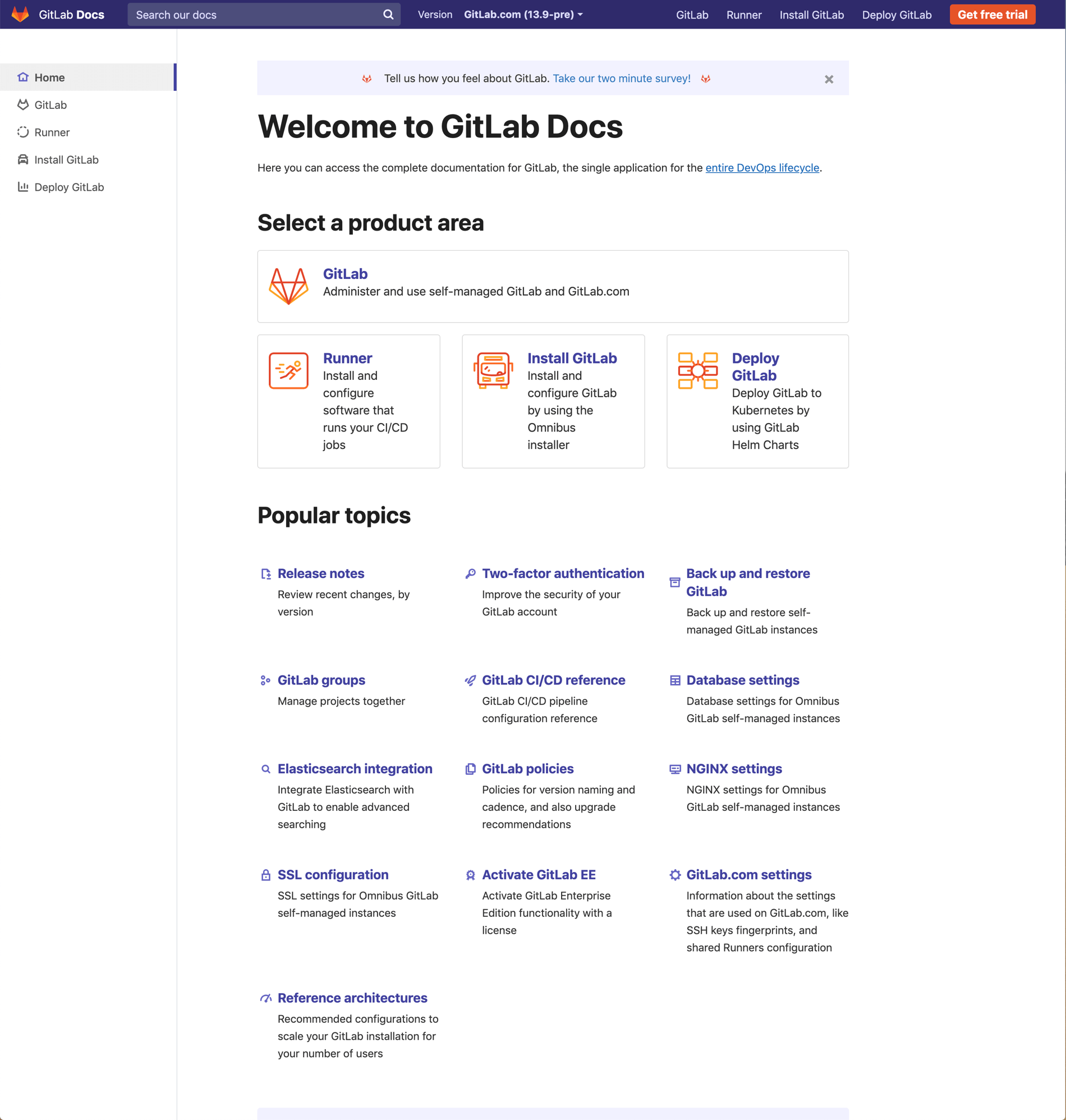 Current homepage