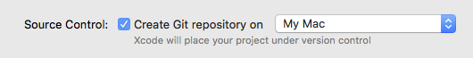 Let Xcode initialize your git repository.