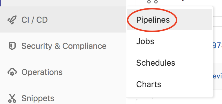 Shortcut to pipelines page