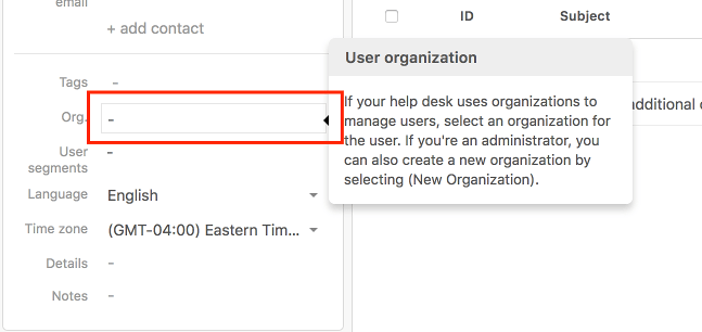 Adding a user to an existing organization