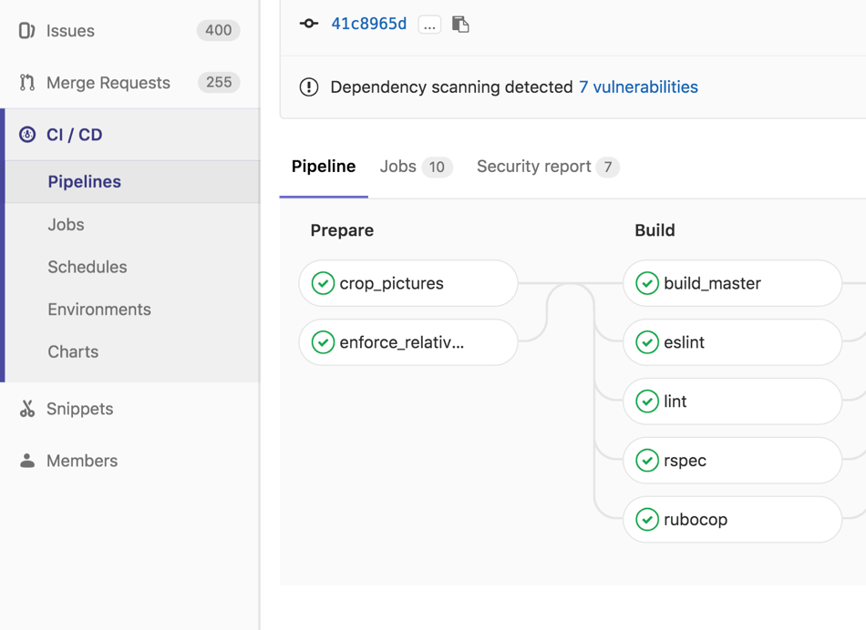 Gitlab stage image